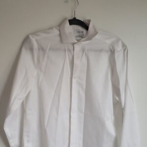 CALVIN klein slim fit non iron white button down shirt 15 dress shirt